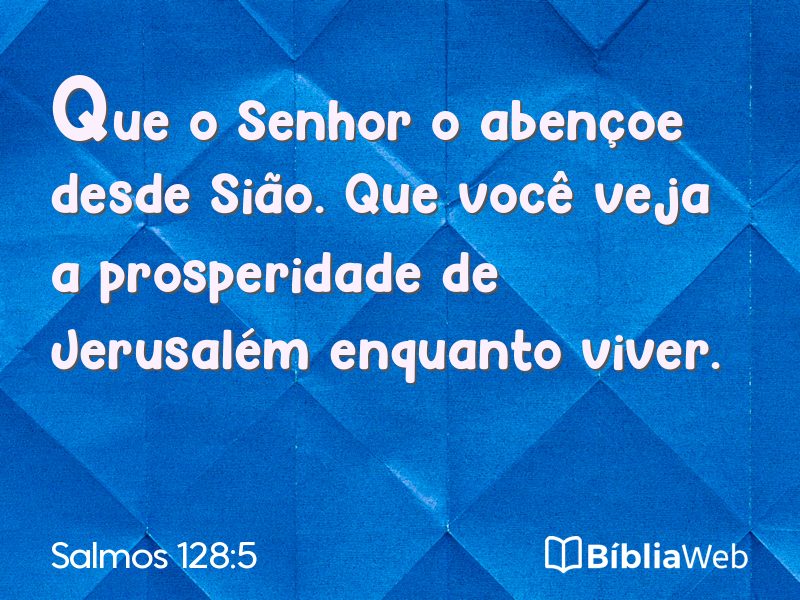 Salmos 128:5 em imagem para compartilhar
