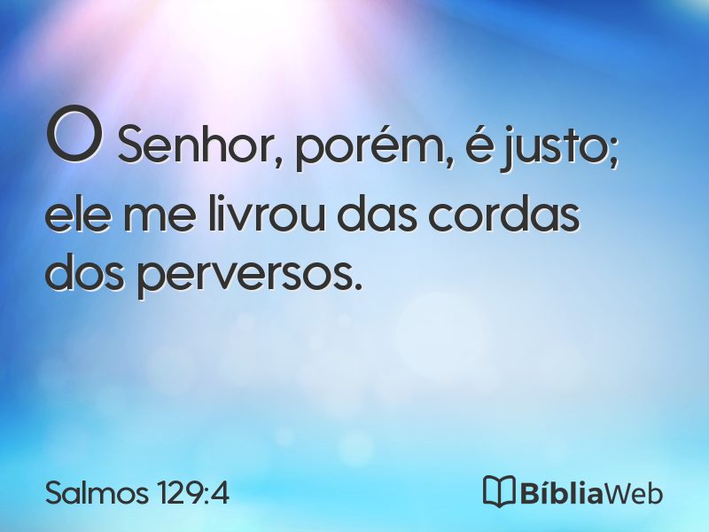 Salmos 129:4 em imagem para compartilhar