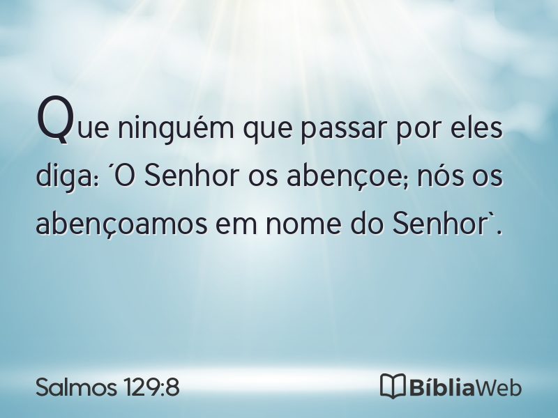 Salmos 129:8 em imagem para compartilhar