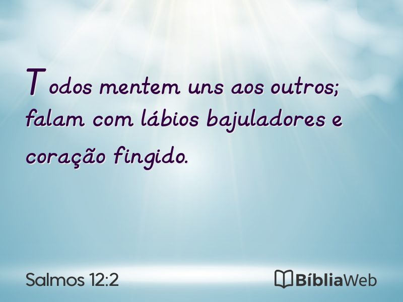 Salmos 12:2 em imagem para compartilhar
