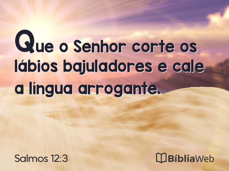 Salmos 12:3 em imagem para compartilhar
