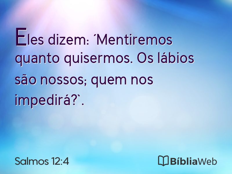 Salmos 12:4 em imagem para compartilhar