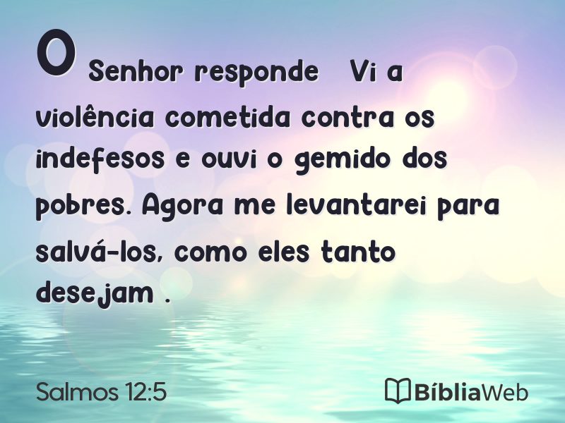 Salmos 12:5 em imagem para compartilhar