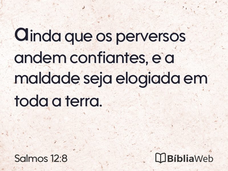 Salmos 12:8 em imagem para compartilhar
