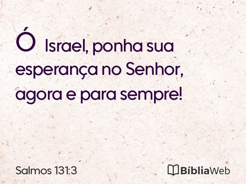 Salmos 131:3 em imagem para compartilhar