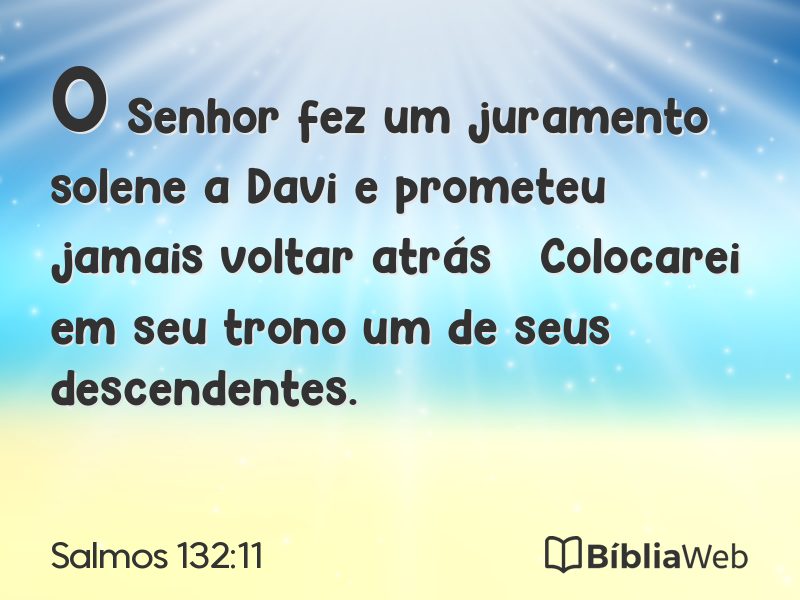 Salmos 132:11 em imagem para compartilhar