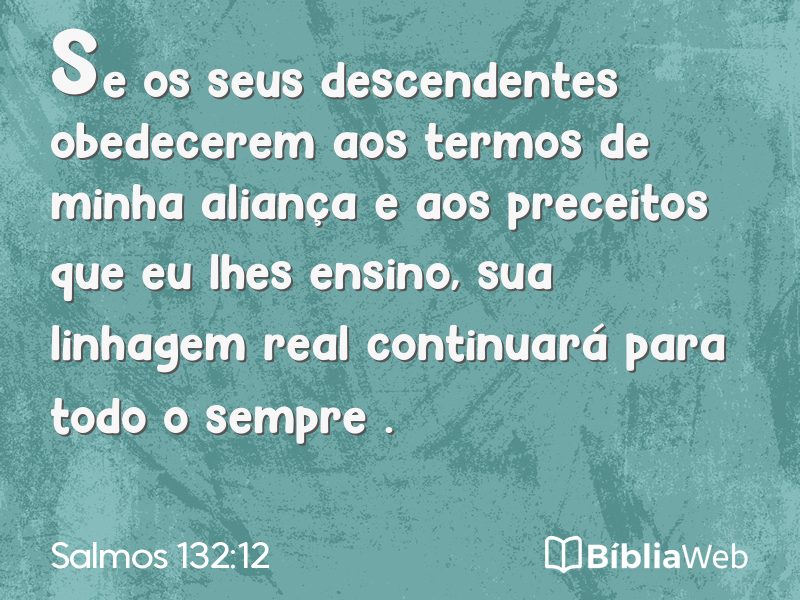 Salmos 132:12 em imagem para compartilhar