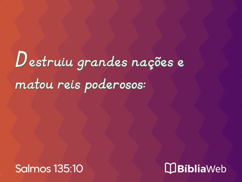 Salmos 135:10 em imagem para compartilhar