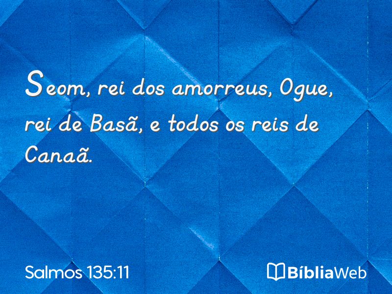 Salmos 135:11 em imagem para compartilhar