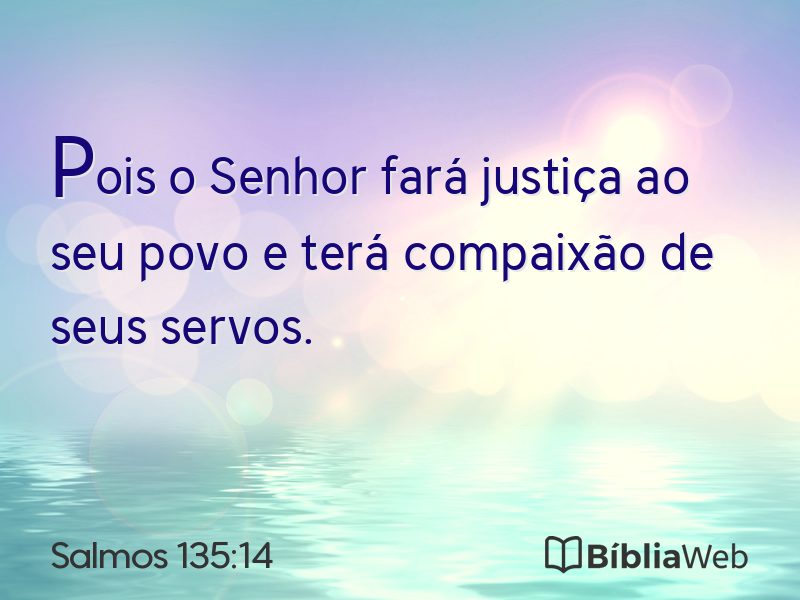 Salmos 135:14 em imagem para compartilhar