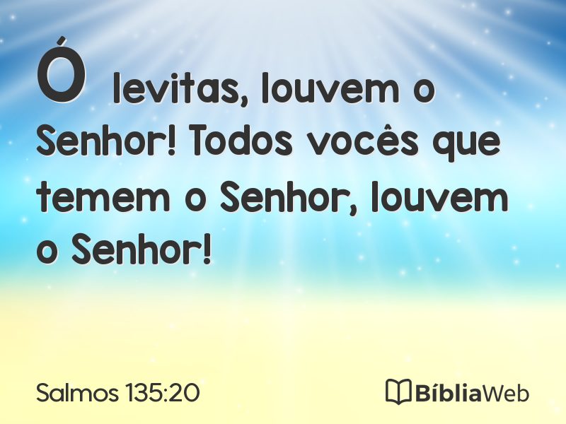 Salmos 135:20 em imagem para compartilhar