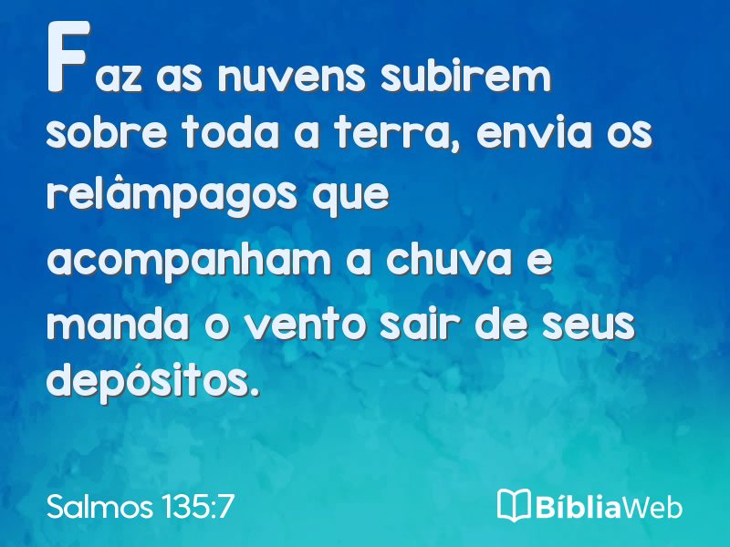 Salmos 135:7 em imagem para compartilhar
