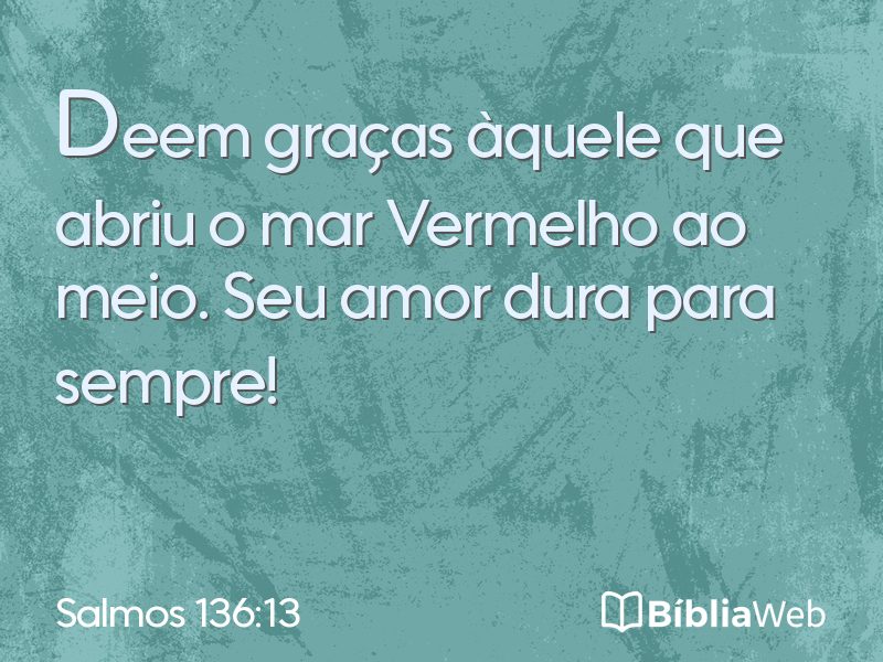 Salmos 136:13 em imagem para compartilhar
