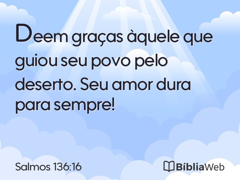 Salmos 136:16 em imagem para compartilhar