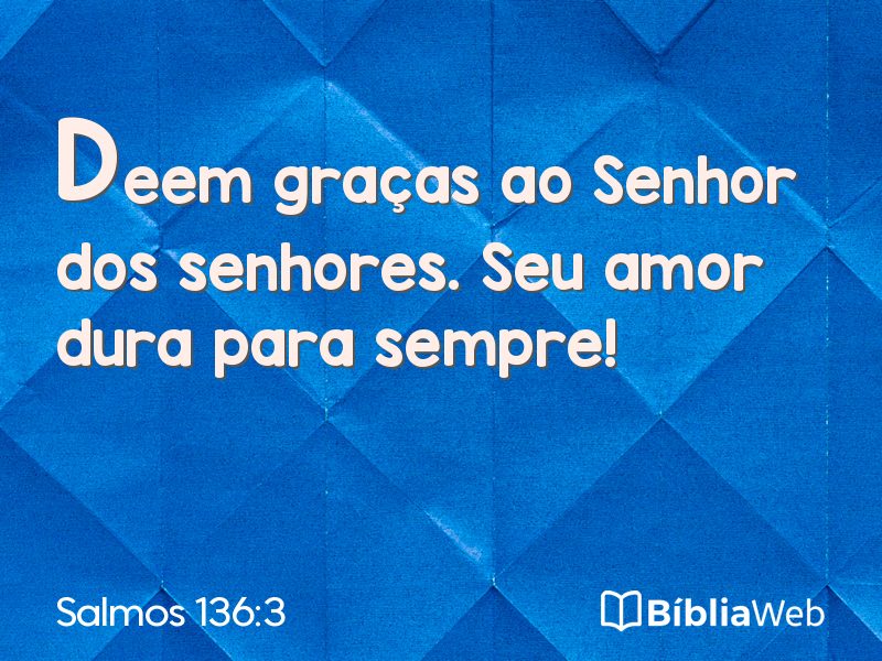 Salmos 136:3 em imagem para compartilhar