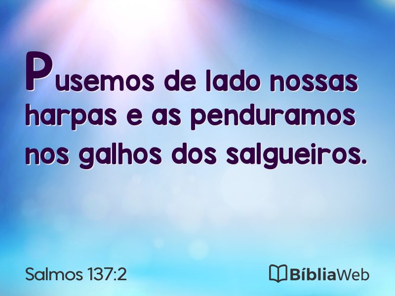 Salmos 137:2 em imagem para compartilhar