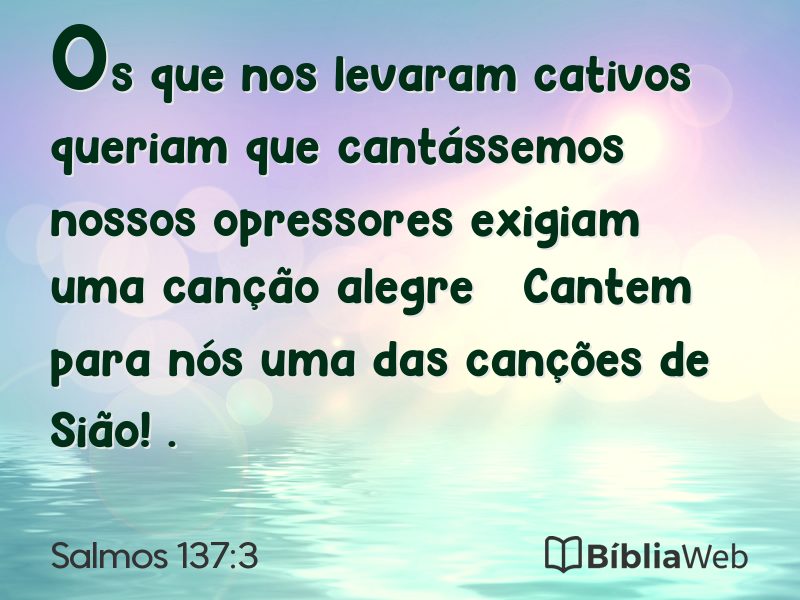 Salmos 137:3 em imagem para compartilhar