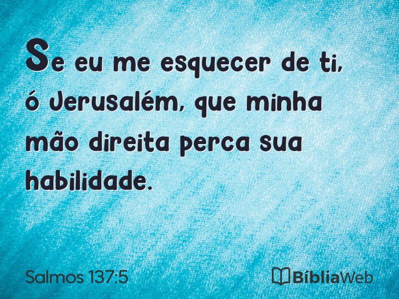 Salmos 137:5 em imagem para compartilhar