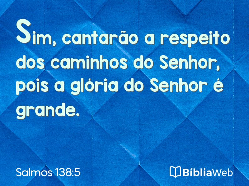 Salmos 138:5 em imagem para compartilhar