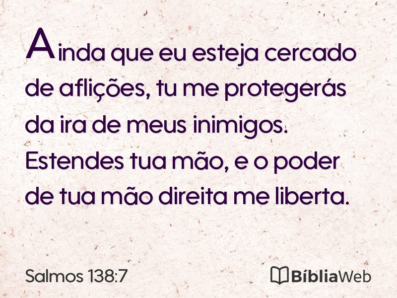 Salmos 138:7 em imagem para compartilhar