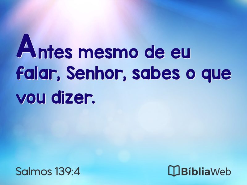 Salmos 139:4 em imagem para compartilhar