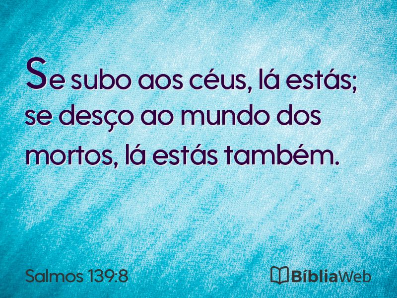 Salmos 139:8 em imagem para compartilhar