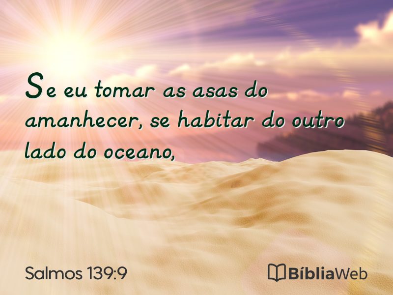 Salmos 139:9 em imagem para compartilhar