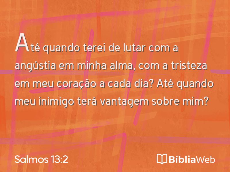 Salmos 13:2 em imagem para compartilhar