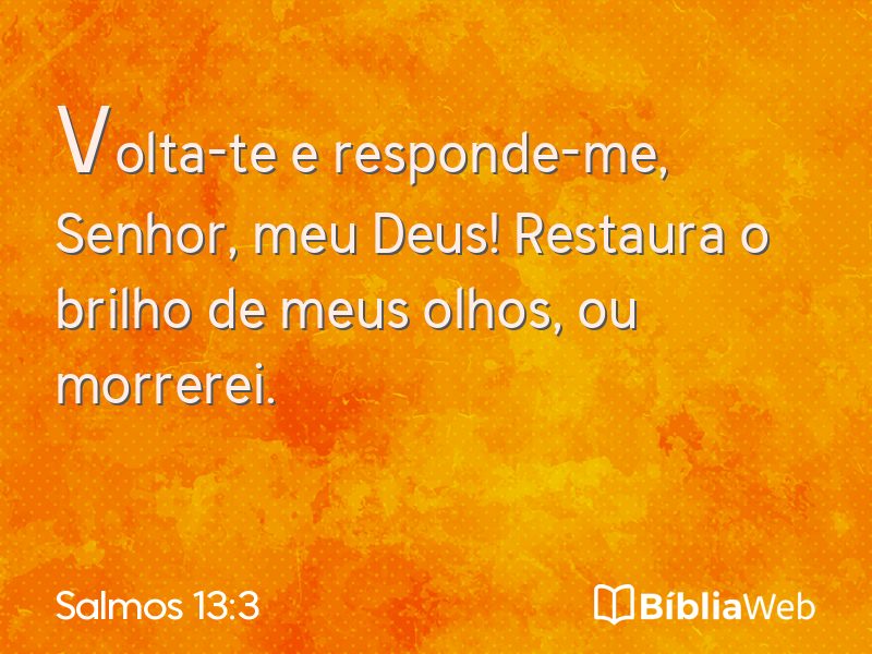 Salmos 13:3 em imagem para compartilhar