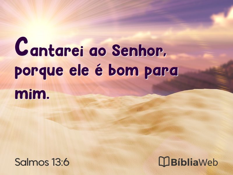 Salmos 13:6 em imagem para compartilhar