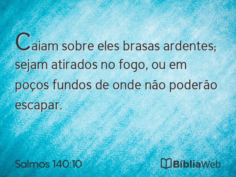 Salmos 140:10 em imagem para compartilhar