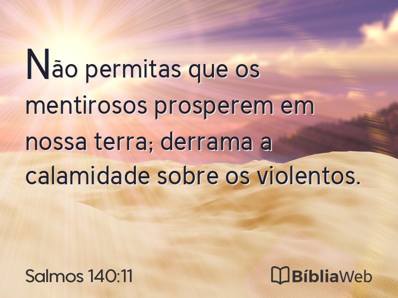 Salmos 140:11 em imagem para compartilhar