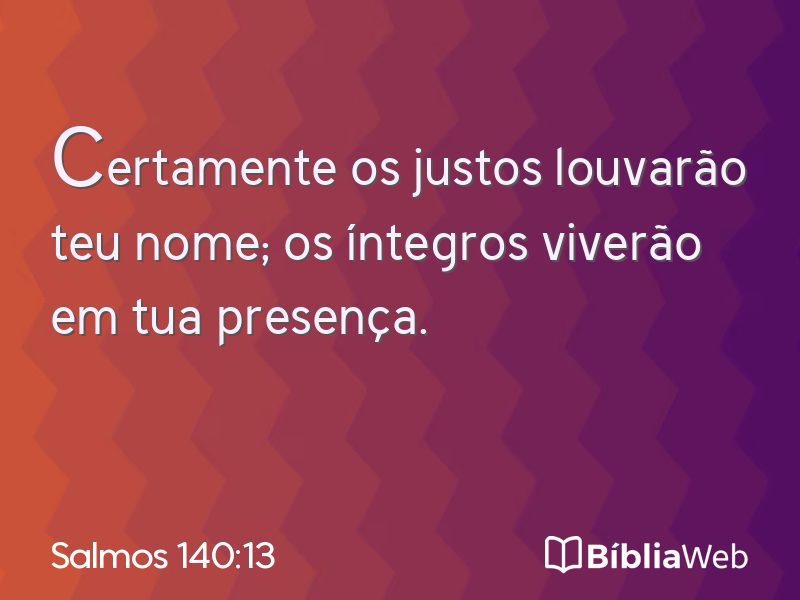 Salmos 140:13 em imagem para compartilhar