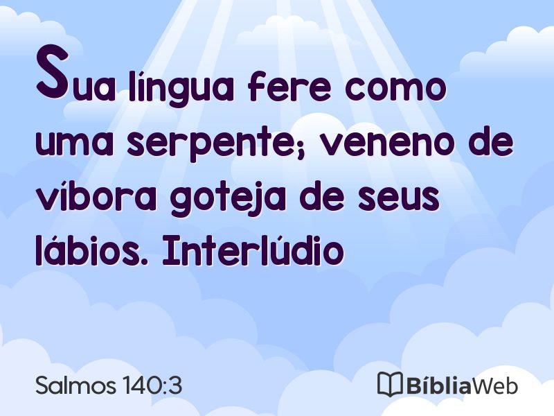 Salmos 140:3 em imagem para compartilhar