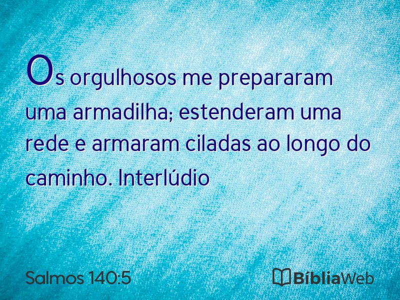 Salmos 140:5 em imagem para compartilhar