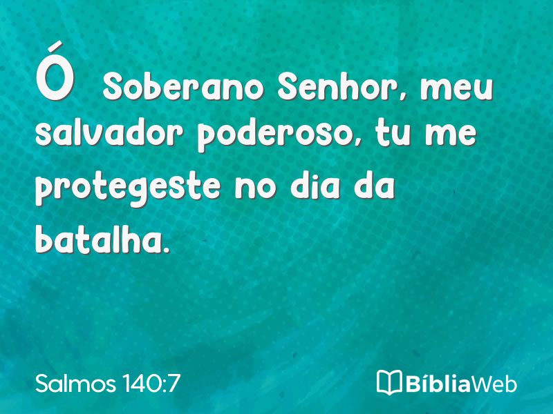 Salmos 140:7 em imagem para compartilhar