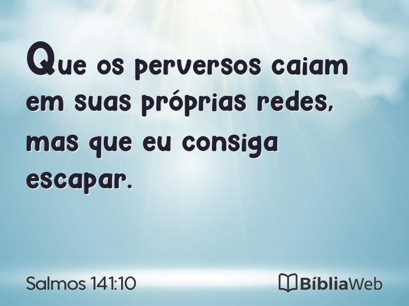 Salmos 141:10 em imagem para compartilhar