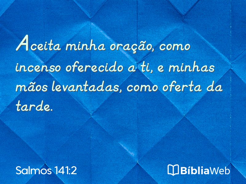 Salmos 141:2 em imagem para compartilhar