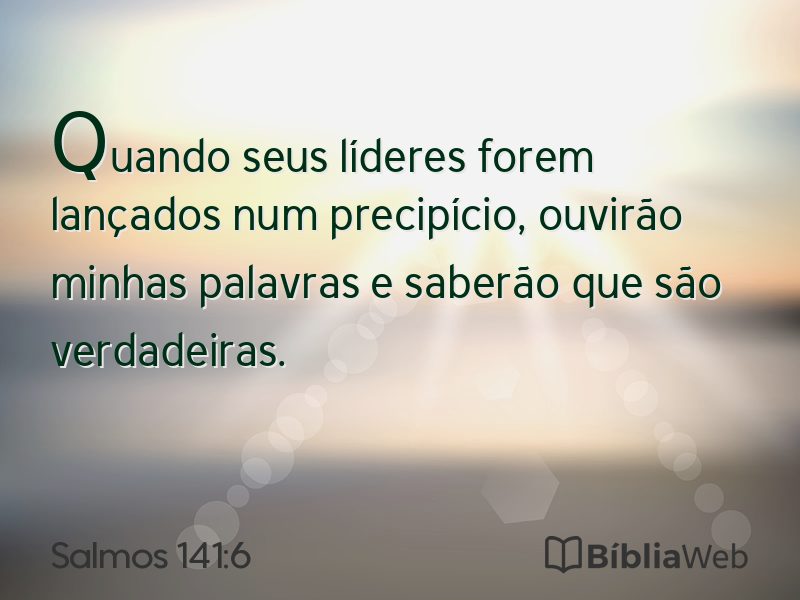Salmos 141:6 em imagem para compartilhar