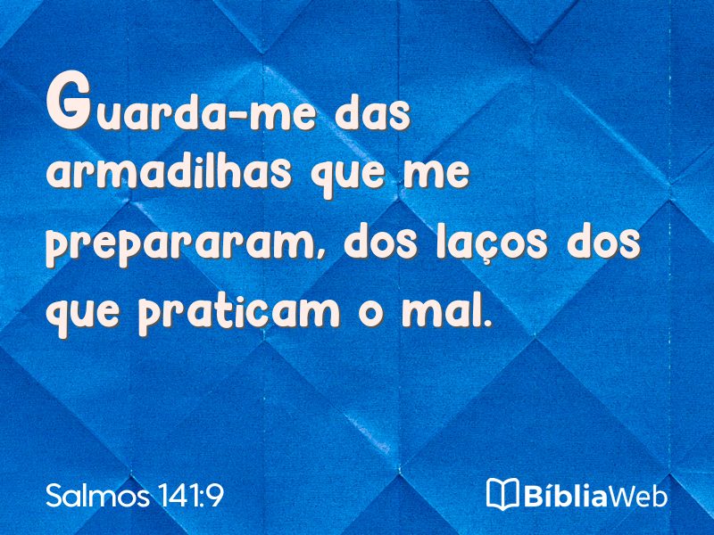 Salmos 141:9 em imagem para compartilhar