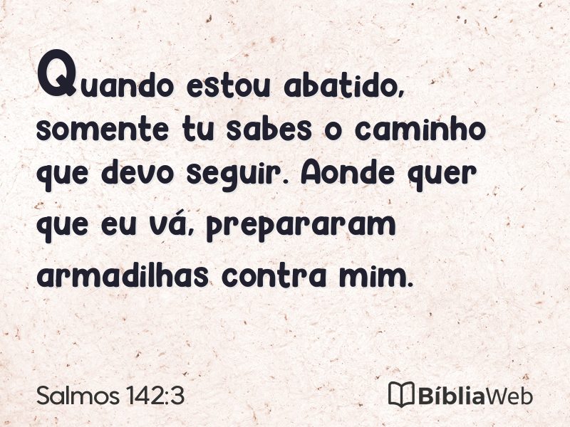 Salmos 142:3 em imagem para compartilhar