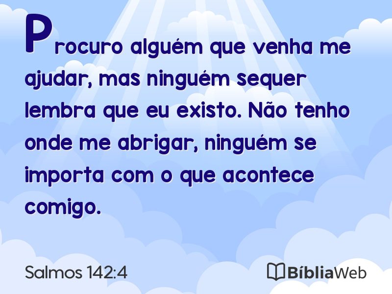 Salmos 142:4 em imagem para compartilhar