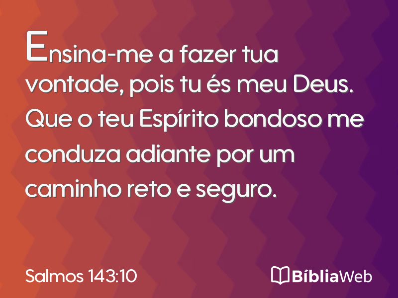 Salmos 143:10 em imagem para compartilhar