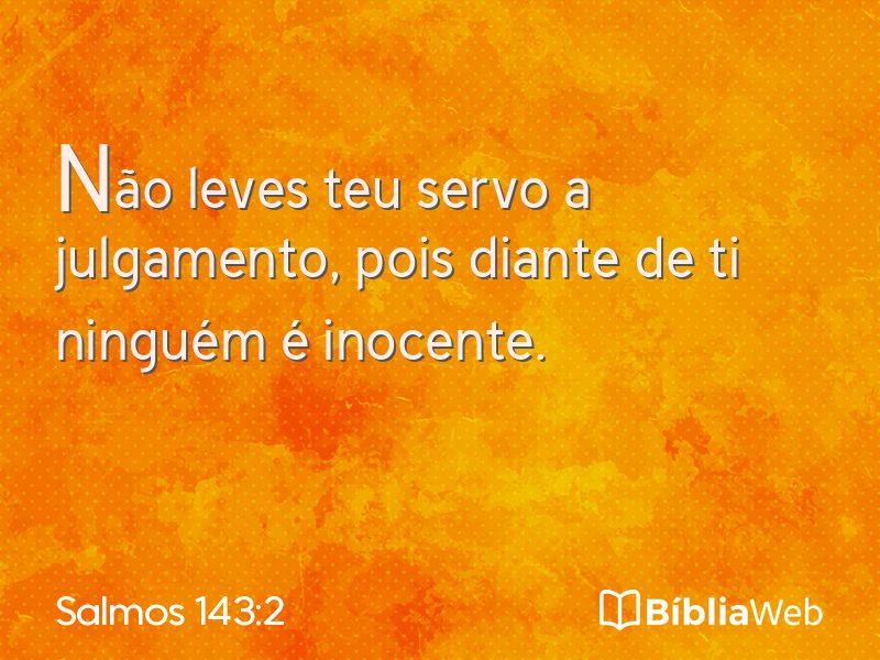 Salmos 143:2 em imagem para compartilhar
