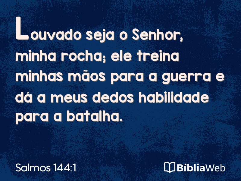 Salmos 144:1 em imagem para compartilhar
