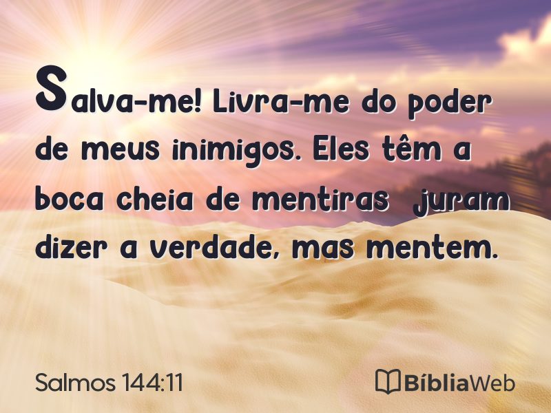 Salmos 144:11 em imagem para compartilhar