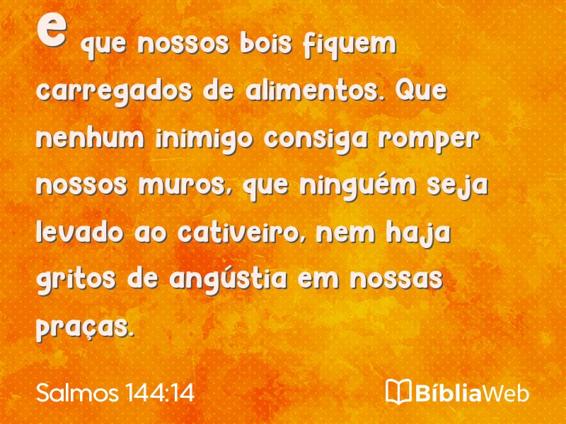 Salmos 144:14 em imagem para compartilhar