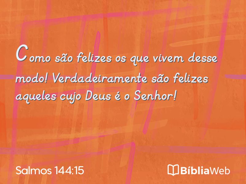 Salmos 144:15 em imagem para compartilhar
