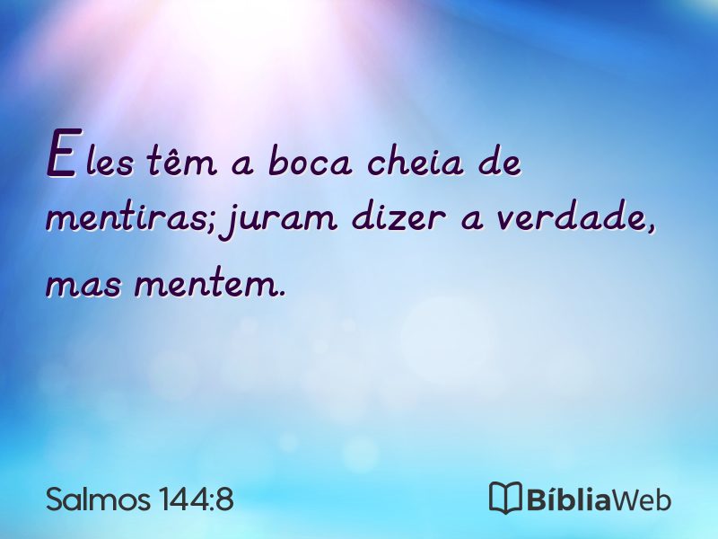 Salmos 144:8 em imagem para compartilhar