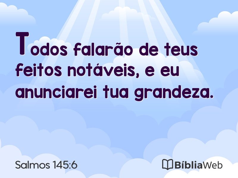 Salmos 145:6 em imagem para compartilhar